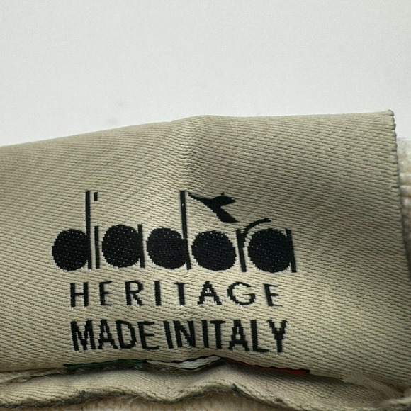 DIADORA | Men\'s 12 Heritage Wimbledon Made‎ in Italy Purple Green White Sneakers main image 9